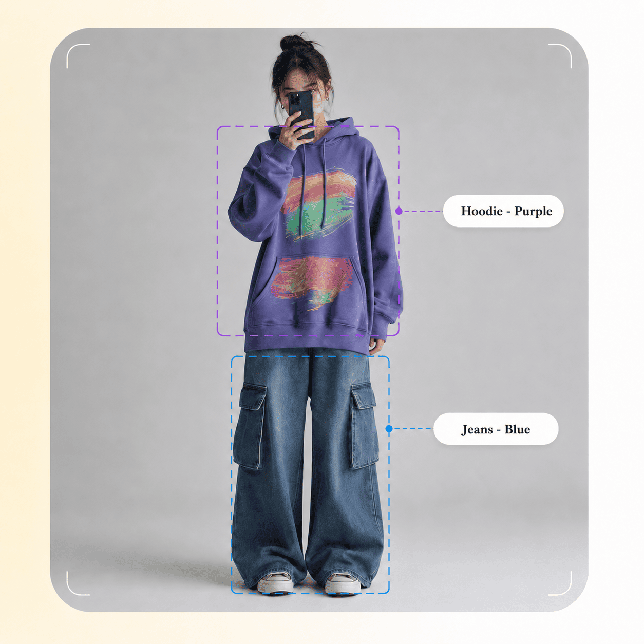 Outfit photo with detected garments